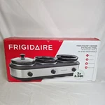 Frigidaire Triple Slow Cooker Stainless Steel, 3X 2.5QT, ESC3105-SS, Open Box. Fixed Price $40.50.