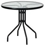 Costway 32" Tempered Glass Top Round Table W/umbrella Hole Steel Outdoor Beach. Fixed Price $75.99.