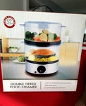 Double Tiered Food Steamer By Chefs Counter, 4.2 Qt 2.1 Steaming Bowls New!!. Fixed Price $21.50.