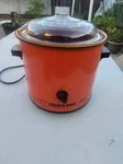 Vintage Rival Crock Pot Flame Orange 3100 Slow Electric Stoneware Cooker Works. Fixed Price $34.99.