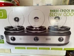 Tru Triple Buffet Server, Three 2-1/2-QUART Removable Inserts. Fixed Price $76.99.