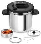 Koch Systeme Cs Stainless Steel Pressure Cooker 6.3 Qt, Olla De Presion, Easy.... Fixed Price $129.09.