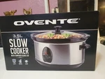 Ovente 3.5L Slow Cooker SL035ABR W/tempered Glass Lid. Fixed Price $59.95.