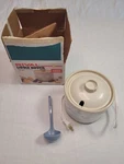 Vintage Rival Little Dipper Mini Crock Pot Including Lid Spoon. Fixed Price $11.86.