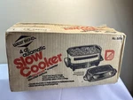 West Bend Slow Cooker Model 84114 Brown Stripe Usa Made 4QT Circa 1985 Vintage. Fixed Price $139.00.