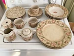 Savannah 222 Fifth (pts) Platter Dinner Lunch Plate Soup Cup Saucer Cream Sugar. Fixed Price $10.00.