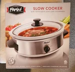 Parini Stainless Steel 2.5 Qt Slow Cooker Removable Oven-safe Stoneware. Fixed Price $30.00.
