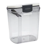 Clear Flour Storage Container Airtight Seal 4 Quart With Leveling Bar. Fixed Price $27.89.