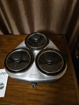 Crock-pot Triple Food Warmer Buffet Server Entertaining Portable Carrying Case. Fixed Price $30.00.