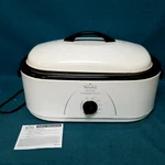 Rival Select 18 Qt Roaster Oven W Buffet Servers + Insert Extras Lid Box. Fixed Price $63.74.