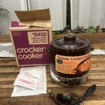 Vintage Sears 2 Qt. Stoneware Crockery Cooker Pot Recipe Instruction. Fixed Price $59.99.