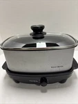 West Bend Slow Cooker Crock Pot 5-6 Quart Non-stick With Lid Tested Silver. Fixed Price $25.71.