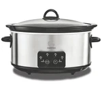 Complete Cuisine 6.0 Qt Programmable Slow Cooker, Stainless Steel. Fixed Price $57.99.
