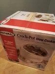 Vintage New Old Stock 70'S Rival Crock-pot Slow Cooker 3.5 Qt Botanical 3100. Fixed Price $55.25.