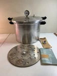 Presto Deluxe Model 0175005 409A Qt Pressure Cooker Canner, Weight, Trivet. Fixed Price $84.97.