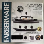 Farberware 3 Crock Pot Triple Slow Cooker Party Buffet. Open Box New.. Fixed Price $39.00.