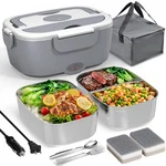 Office Worker Lunch Box - 80W Electric Food Warmer 1.5L Gray. Fixed Price $59.99.
