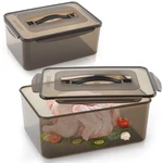 Pcs Marinating Containers With Lid 12.5 And 8.3 Quart Plastic Food Brining .... Fixed Price $55.99.