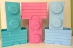 Room Copenhagen 3 Lego Storage Brick Box Stackable 2 Knobs Azure Blue Pink Etc. Fixed Price $45.00.