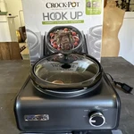Crock Pot 3.5 Qt Oval Slow Cooker Connectable Party SCCPMD3-CH Gray Works Box. Fixed Price $38.25.