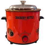 Vtg Crockery Kettle Stoneware Slow Cooker Retro Flame Red 4 Qt Crockpot Read. Fixed Price $20.50.