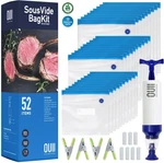 Ouii Sous Vide Bags For Joule And Anova Cooker - 52 Pieces Kit Pcs. Fixed Price $32.32.