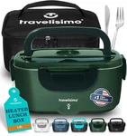 Travelisimo Electric Lunch Box For Adults 100W Heated 23X16X11CM, Dark Green. Fixed Price $56.17.