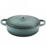 Crock-pot Artisan Enameled 5 Quart Cast Iron Round Braiser Pan With Self Basting. Fixed Price $71.74.