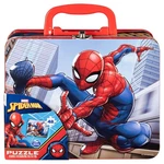 Marvel Spiderman Large Lunch Tin Box With 24PC Puzzle Inside One Size. Fixed Price $24.22.
