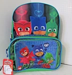 Disney Pj Masks School Backpack Lunch Bag Set 16" Nwt. Fixed Price $24.95.