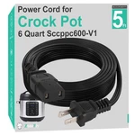 Original Power Cord Compatible With Crock-pot Quarts, For 6QT-CROCKPOT. Fixed Price $21.53.