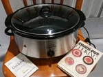 Rival Crock Pot Slow Cooker Qt Model 64451 Stainless Lid Cookbook. Fixed Price $29.95.