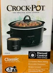 Crock Pot Black The Original Slow Cooker Classic W/ Little Dipper Warmer SCV603B. Fixed Price $65.00.