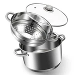 Aufranc 6 Quart 18/10 Stainless Steel Tri-ply Stockpot And Steamer With. Fixed Price $49.99.