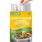 20 Count Slow Cooker Liners, 13"X21", Fits 3-8 Quarts, Disposable Pot .... Fixed Price $12.63.