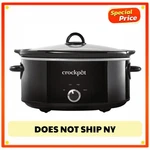 Crock-pot Manual 7-QUART Slow Cooker Black Large Capacity Oval Crockpot, New Box. Fixed Price $46.49.