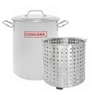 Concord Stainless Steel Stock Pot W/steamer Basket. Cookware Great For Boilin.... Fixed Price $162.01.