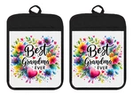 Pot Holders Oven Mitts Hot Pads Linen Towel Best Grandma Ever Kitchen DZ150DPH. Fixed Price $16.99.